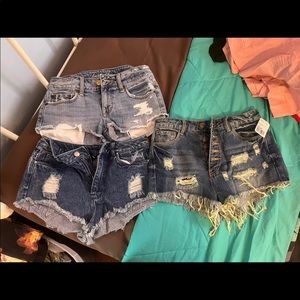 Lot of 3 Jean shorts